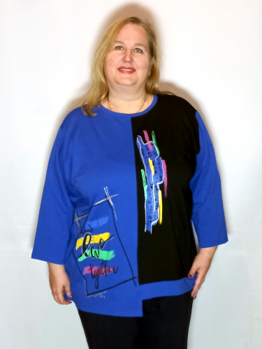 Туника 9211-7 (Китай, Yalina) — размеры 8 xl