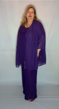 Костюм тройка 20-o710-27/6 ( блуза, брюки, кардиган) сиреневый Костюм тройка 20-o710-27/6 ( блуза, брюки, кардиган) сиреневый