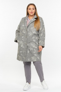 Пальто "Цитрус"  (ВКВ19-008) серебро